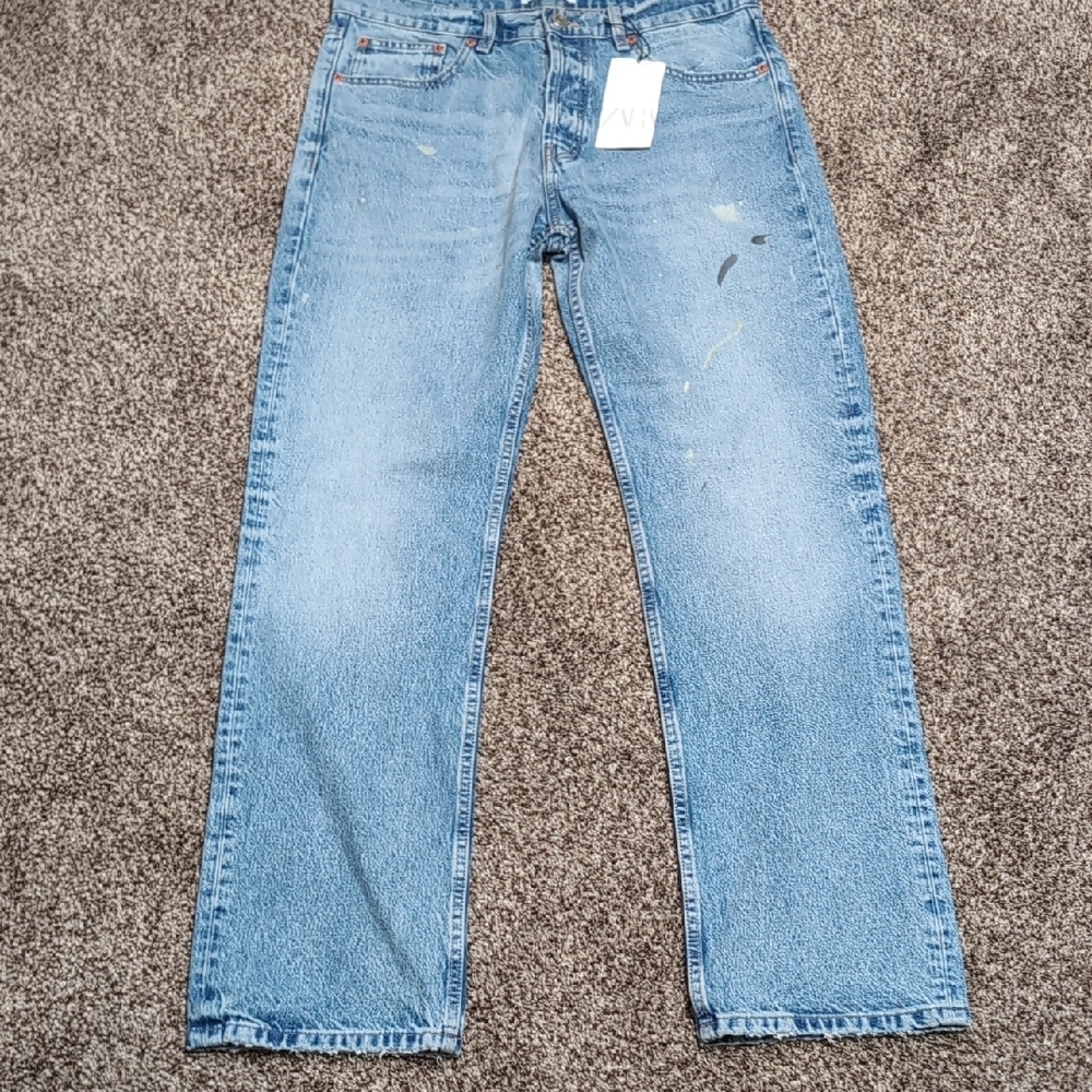 New Zara Boyfriend relaxed Straight Leg Jeans Size 8